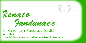 renato fandunace business card